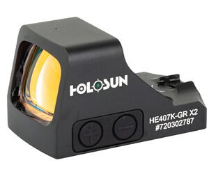 Holosun HE407K-GR X2 — 407K-X2 Green Dot, Black Color, Side Battery