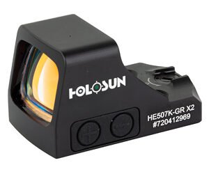 Holosun HE507K-GR X2 — 507K-X2, Green Dot, 32 MOA Ring & 2 MOA Dot