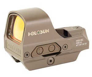 Holosun HS510C-GR-FDE — Hs510c, Reflex Sight, Multiple Reticle