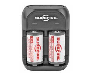 SureFire SFLFP123-KIT — 2 Rechargeable Lfp123 Batteries, Includes Charger