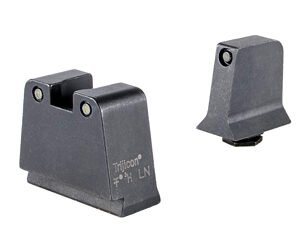 Trijicon GL243-C-601141 — Suppressor/Optic Height, Night Sights, Black Front With Black Rear & Green Lamps