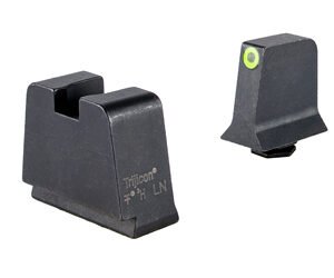 Trijicon GL243-C-601147 — Suppressor/Optic Height, Night Sights, Yellow Front With Metal Rear & Green Lamps