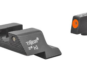 Trijicon GL601-C-600836 — HD Xr Night Sight Set, 3 Dot Green Tritium With Orange Front Outline, Fits Glock 17/19/26/27/3