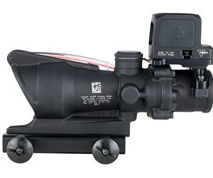 Trijicon TA31-C-100813 — ACOG/Rcr, 4X32mm Dual Illuminated Red Chevron .223 Reticle, Thumbscrew Mount