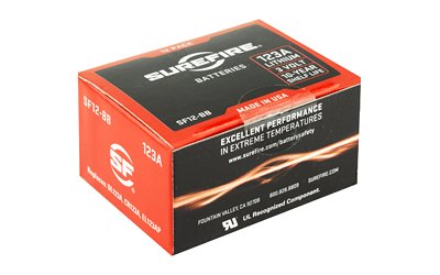 SureFire SF12-BB Battery, CR123A Lithium, 12 Pack