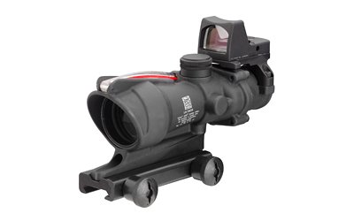Trijicon ACOG Scope, Dual Illuminated Red Chevron .223 Reticle, with Colt Knob Thumbscrew Mount