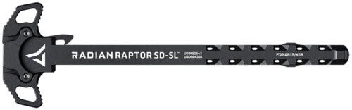 Radian Weapons Raptor SD-SL Ambi Charging Handle Black Slim Line Handles Gas Ported Shaft Fits Mil-Spec AR-15/M16