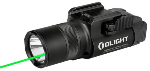 Olight Baldr Pro R Black Anodized 300/500/1,350 Lumens White LED Green Laser