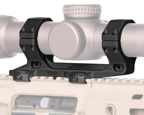 Reptilia 100153 AUS Optic Mount Black 7075-T6 Aluminum 34mm Tube Mil-Spec 1913 Picatinny Rail Mount