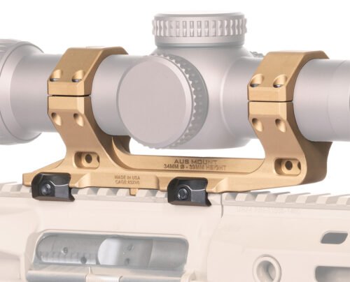 Reptilia AUS Optic Mount FDE 7075-T6 Aluminum 34mm Tube Mil-Spec 1913 Picatinny Rail Mount