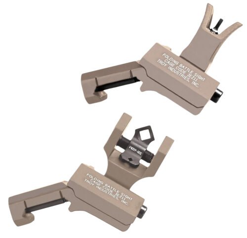 Troy Industries 45 Degree Offset BattleSight Set Flat Dark Earth Anodized M4 Front & Dioptic Rear