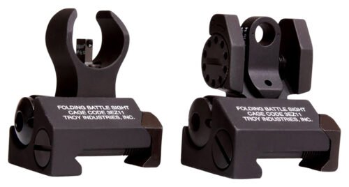 Troy Industries Tritium Micro BattleSight Set HK Front & Round Rear Black Hardcoat Anodized
