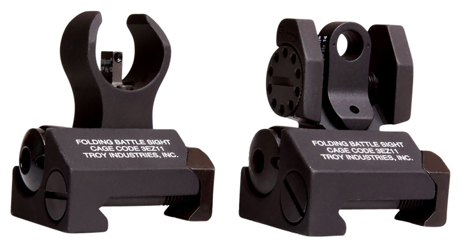 Troy Industries Tritium Micro BattleSight Set HK Front & Round Rear Black Hardcoat Anodized