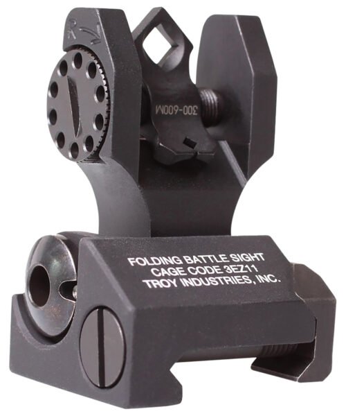 Troy Industries Rear Folding BattleSight Dioptic Black Hardcoat Anodized for AR-15
