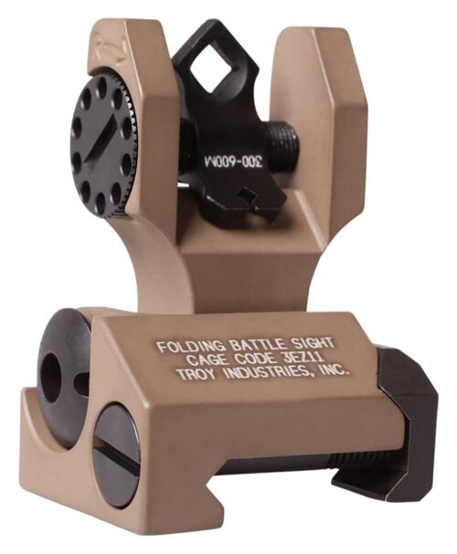 Troy Industries Rear Folding BattleSight Dioptic Flat Dark Earth for AR-15