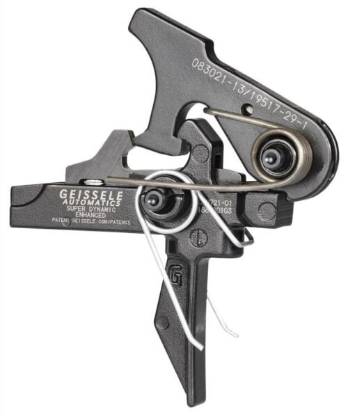 Geissele Automatics 05167 SD-E Two-Stage Flat Trigger with 2.90-3.80 lbs Draw Weight & for AR-15/AR-10