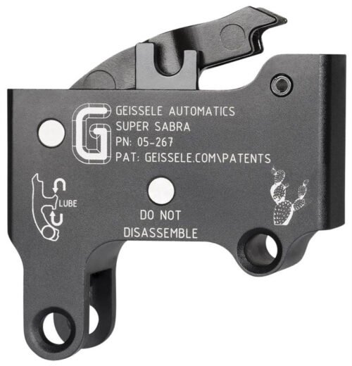 Geissele Automatics 05267 Super Sabra Trigger Pack Two-Stage Curved Trigger with 5.50-7.50 lbs Draw Weight & Black Oxide Finish for IWI Tavor, X95