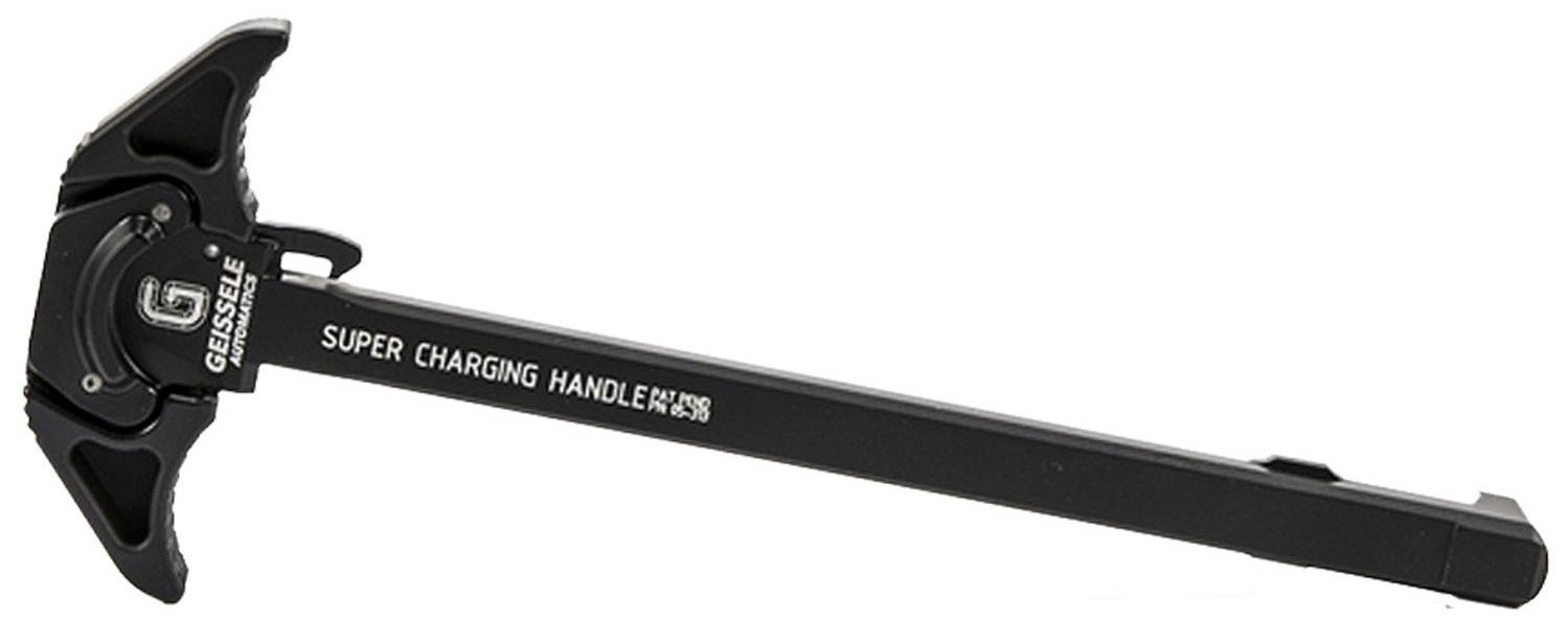 Geissele Automatics 05313B Super AR-15 Charging Handle Black Hardcoat Anodized 7075-T6 Aluminum Ambidextrous