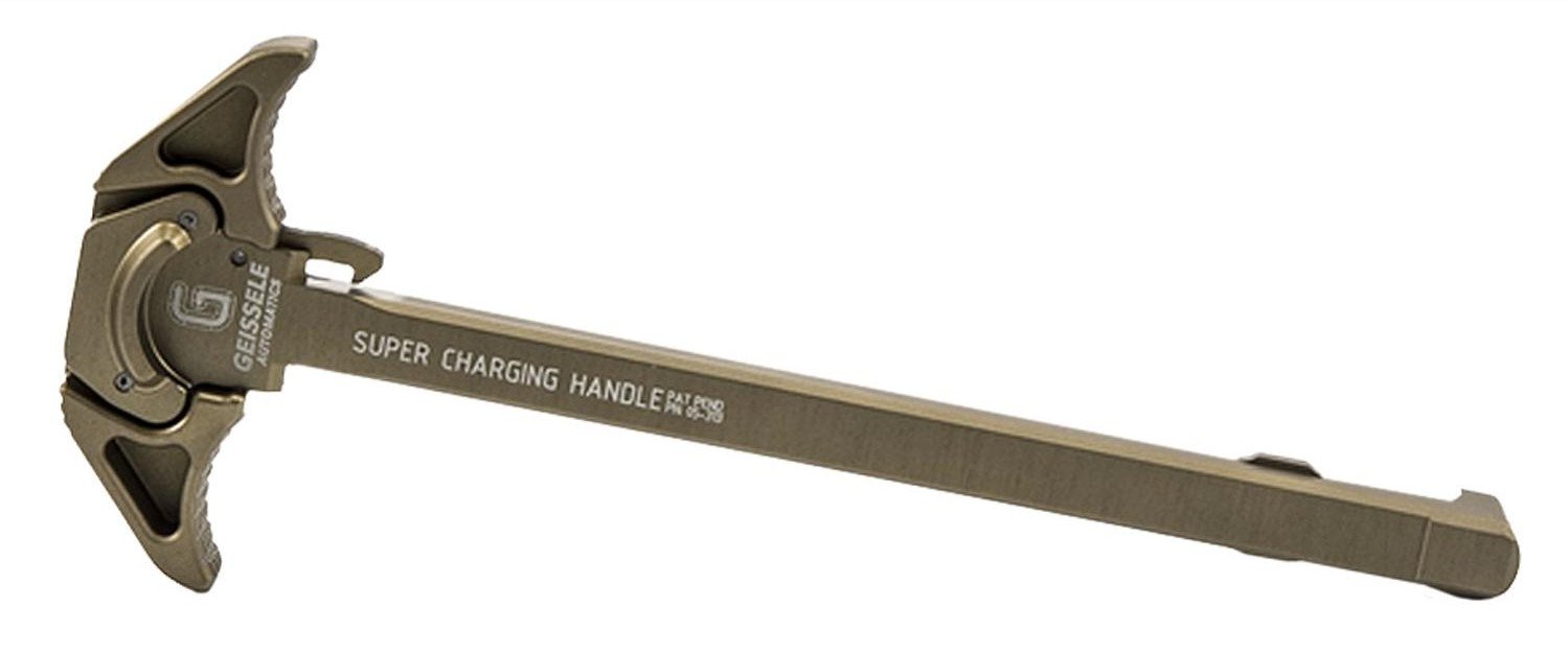 Geissele Automatics 05476S Super AR-10 Charging Handle Desert Dirt Hardcoat Anodized 7075-T6 Aluminum Ambidextrous
