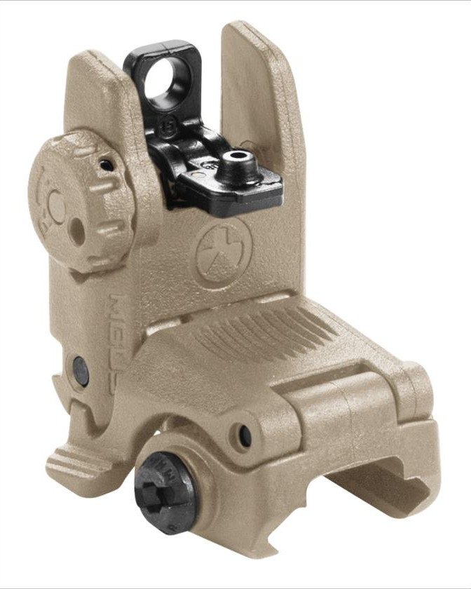 Magpul MBUS Sight Rear Flat Dark Earth Folding for AR-15/M16