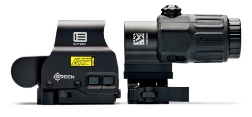 EOTech HHS Green EXPS & G33 Magnifier Matte Black 1x/3x 1.20" x 0.85" 1 MOA Dot/68 MOA Ring