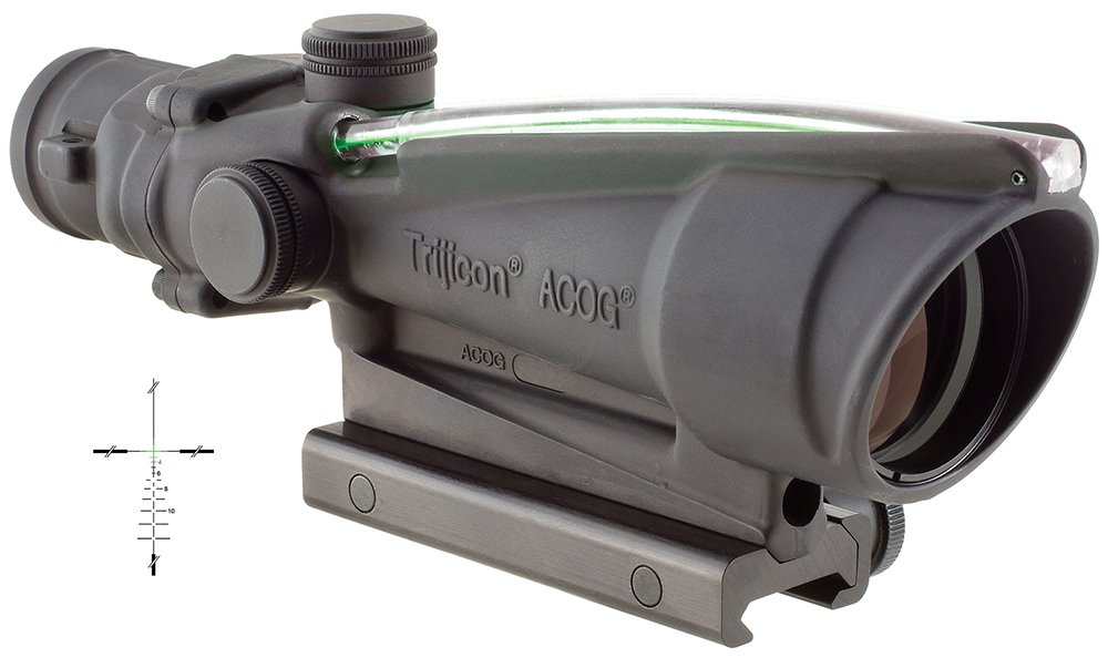 Trijicon ACOG Black Hardcoat Anodized 3.5x35mm Illuminated Green Crosshair .308/7.62 BDC Reticle