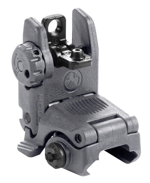 Magpul MBUS Sight Rear, AR-15, Stealth Gray
