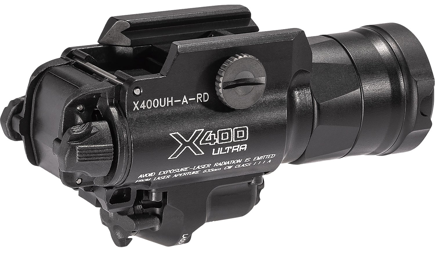 SureFire X400UH-A-RD Ultra Masterfire Black Anodized 1000 Lumens White LED/Red Laser