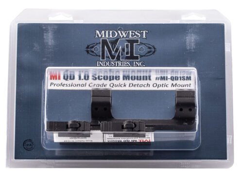 Midwest Industries 1" QD Scope Mount/Ring Combo, Black Hardcoat Anodized