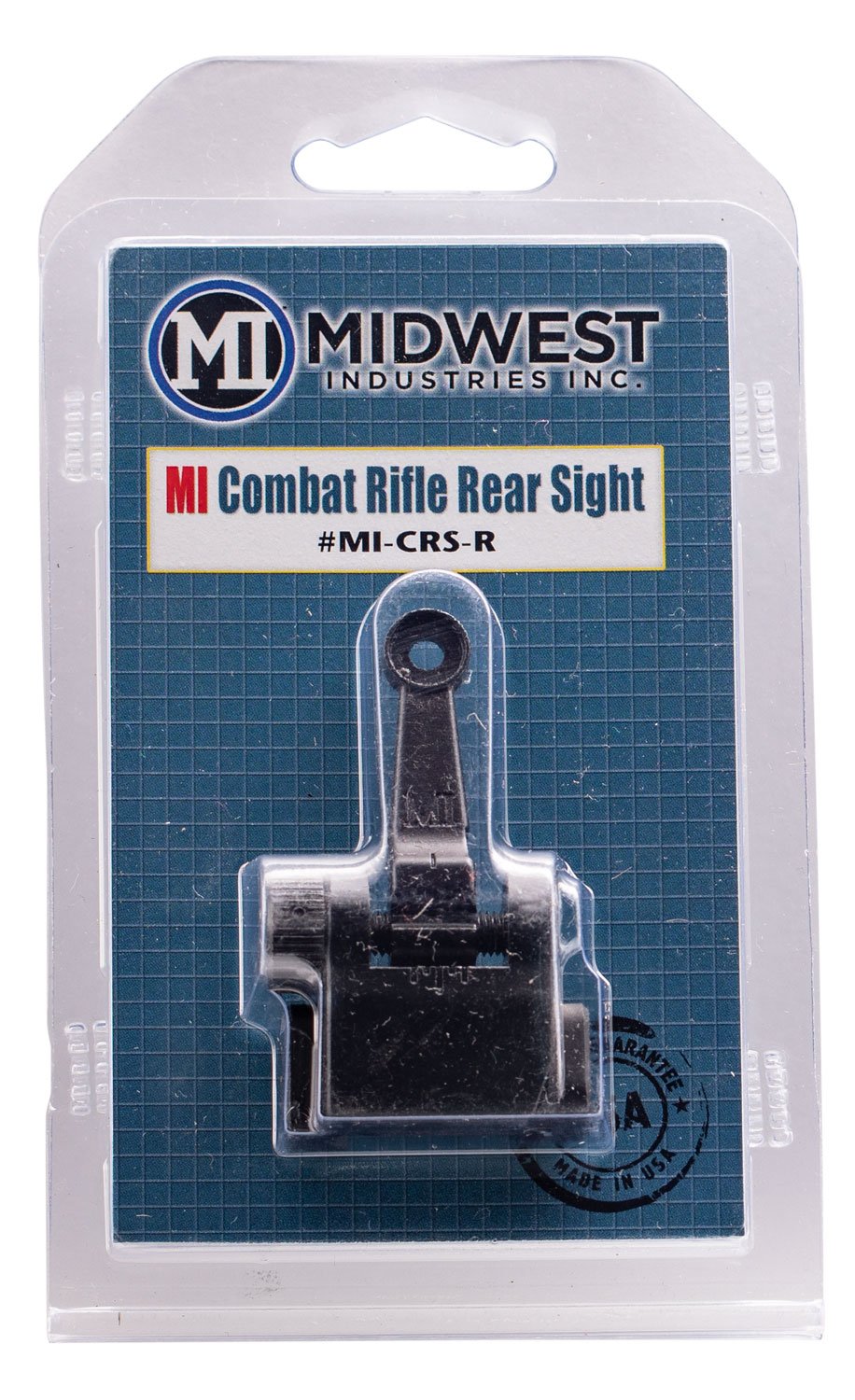 Midwest Industries Combat Rifle Rear Flip Sight Black for AR-15, M16, M4