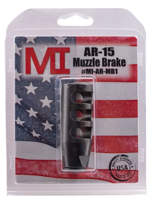 Midwest Industries Muzzle Brake Black Phosphate Steel with 1/2"-28 tpi Threads for 223 Rem, 5.56x45mm NATO