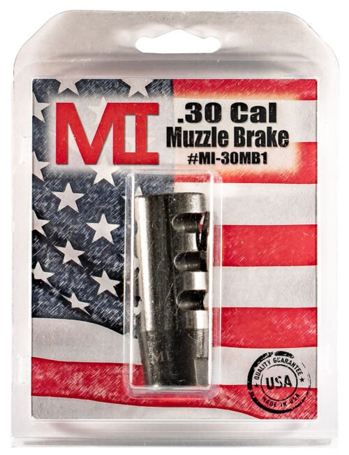 Midwest Industries Muzzle Brake Black Phosphate Steel with 5/8"-24 tpi Threads for 30 Cal AR-Platform