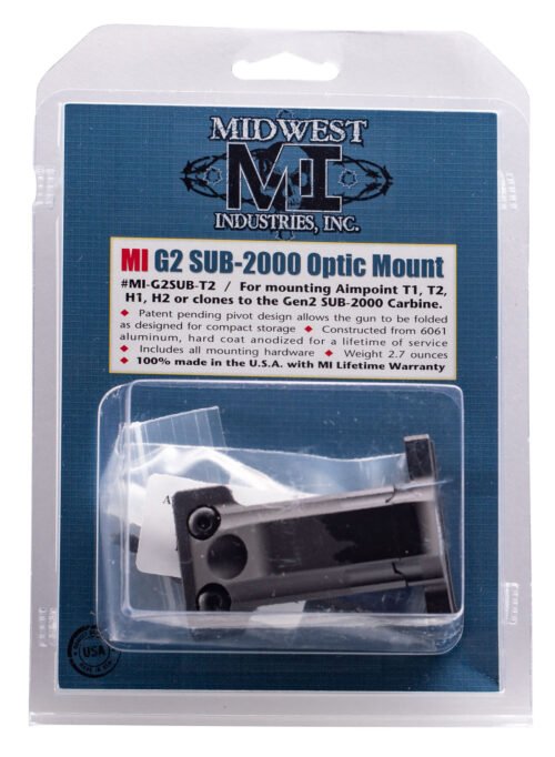Midwest Industries Gen 2 Kel-Tec Sub-2000 Mini Optic Mount (G2SUBT2), Matte Black