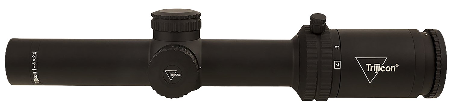 Trijicon Credo Matte Black 1-4x24mm 30mm Tube LED Illuminated Green MRAD Ranging Reticle