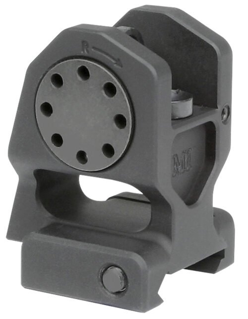 Midwest Industries Combat Rifle Rear Fixed Sight Black Hardcoat Anodized for AR-15, M16, M4