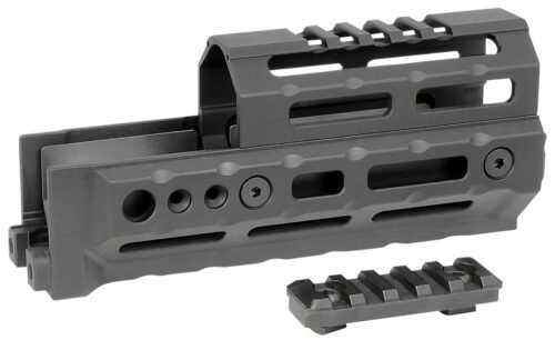 Midwest Industries Alpha Drop-in Aluminum Black Hardcoat Anodized 5 Slot Picatinny Rail AK-Platform 6"