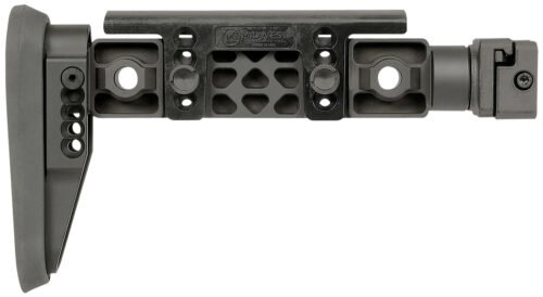 Midwest Industries Alpha Fixed Beam Black Synthetic Side Folding Stock with Adjustable Cheekrest