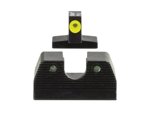 Trijicon HD XR Night Sight Set Green Tritium/Yellow Outline Front, Tritium Rear, Black Frame, Fits FN FNP/FNX