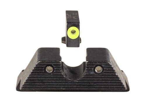 Trijicon HD XR Night Sight Set Green Tritium/Yellow Outline Front, Tritium Rear, Black Frame, Fits