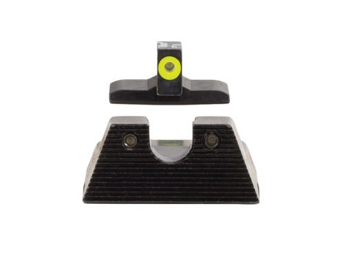 Trijicon HD XR Night Sight Set Green Tritium/Yellow Outline Front, Tritium Rear, Black Frame, Fits H&K