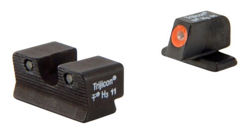 Trijicon HD Night Sights Green/Tritium Orange Outline Front Sight-Green Tritium Black Rear Sight