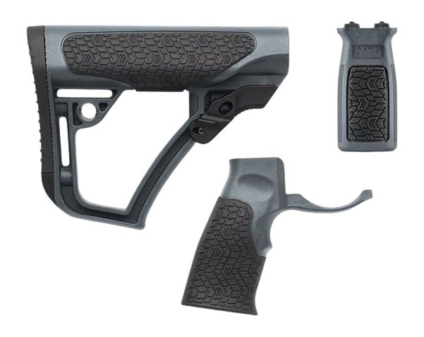 Daniel Defense Furniture Set, Buttstock/Pistol Grip/M-LOK Vertical Foregrip, Tornado Gray