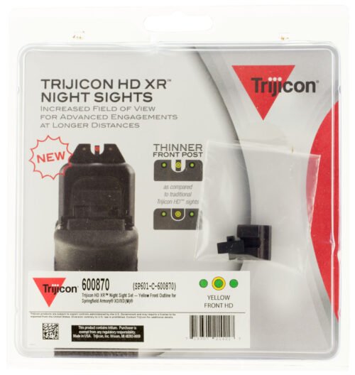 Trijicon HD XR Night Sights Green/Tritium Yellow Outline Front Sight-Green Tritium Black Rear Sight