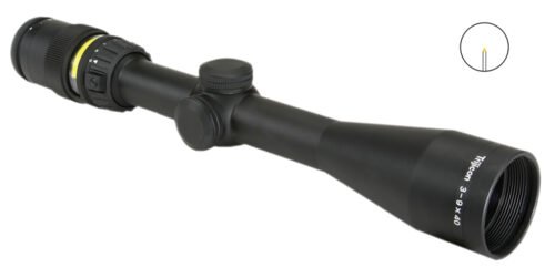 Trijicon AccuPoint Black Hardcoat Anodized 3-9x40mm 1" Tube Illuminated Amber Triangle Post Reticle