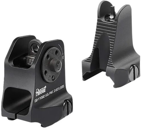 Daniel Defense AR-15 Iron Sight Set, Fixed Front & Rear, Rock & Lock, Black