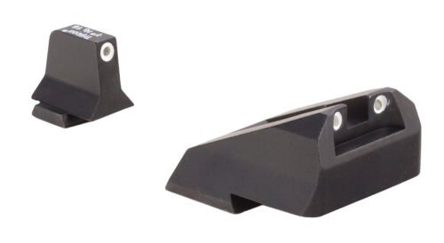 Trijicon Suppressor/Optic Height Sights Green/Tritium White Outline Front Sight-Green/Tritium Rear Sight