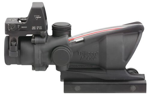 Trijicon ACOG Combo Matte Black 4x32mm Illuminated Red Crosshair .223 BDC Reticle