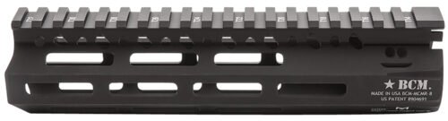 BCM BCMGunfighter MCMR 8" M-LOK, Free-Floating Style Made of Aluminum with Black Anodized Finish for