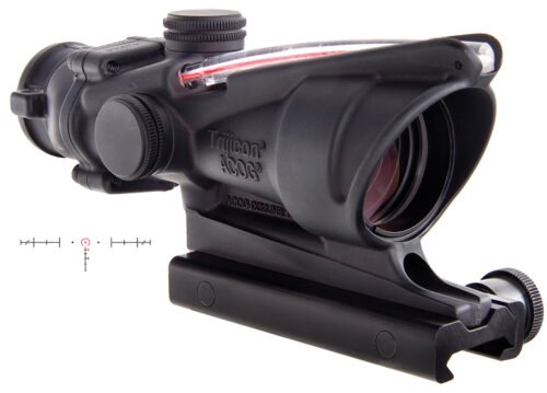 Trijicon ACOG Black Hardcoat Anodized 4x32mm Illuminated Red Horseshoe w/ Red Dot 6.8 SPC Reticle
