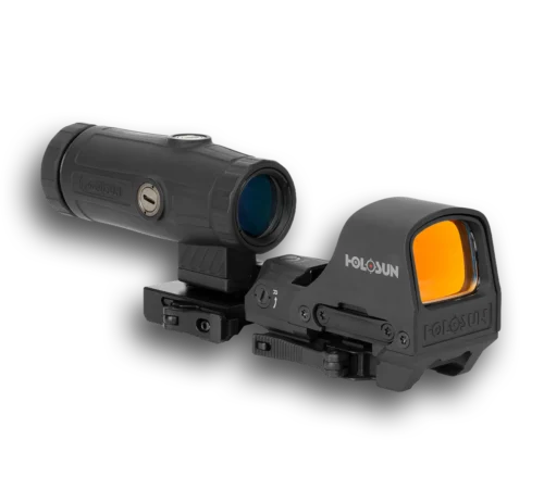 Holosun HS510C Open Reflex Circle Red Dot Sight and HM3X Magnifier Combo Pack, Hard Case (510C+HM3X)